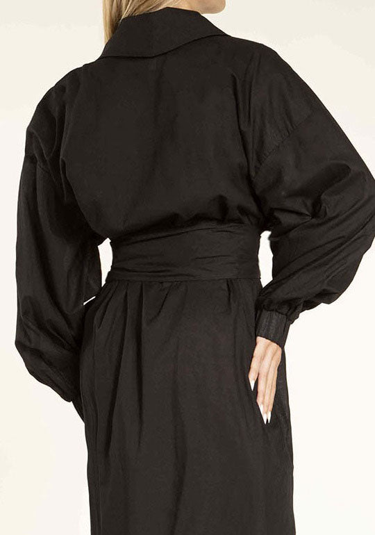 Black Abatha robe, focusing on back view.