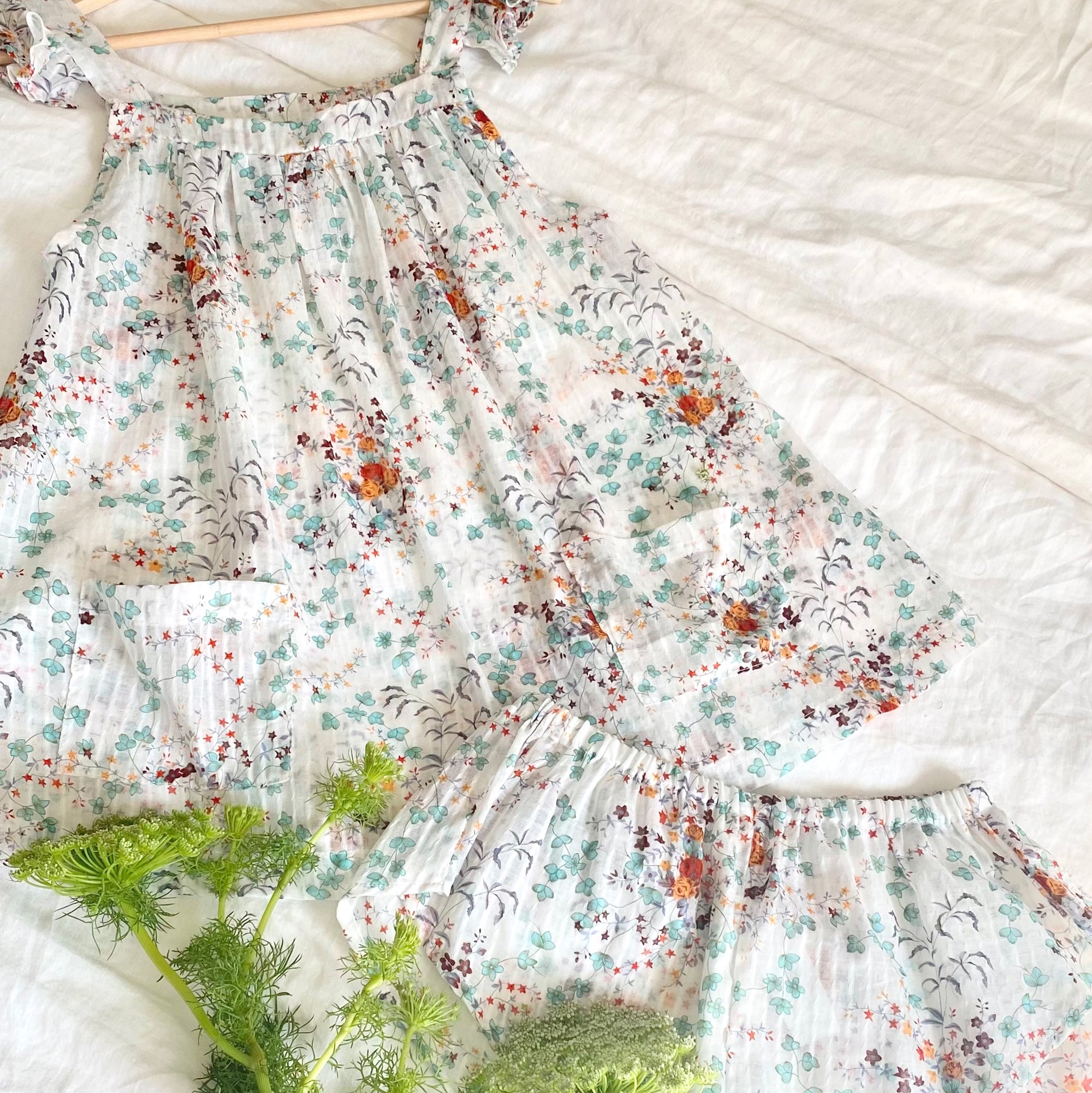 Cotton Babydoll Nightie In Begonia  - with matching panty