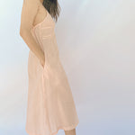 Penelope Cotton Slip Dress In Blush -side